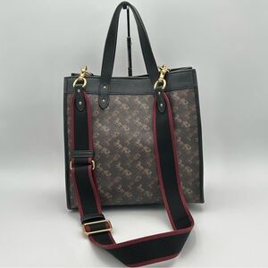 Coach Brown Field Tote with Suede Interior
